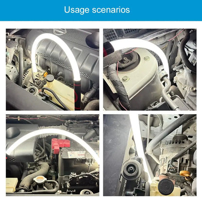 Flexible Bendable LED Work Light Slim Inspection Lamp USB Rechargeable Shape-Retaining Flashlight for Car Engine Auto Repair
